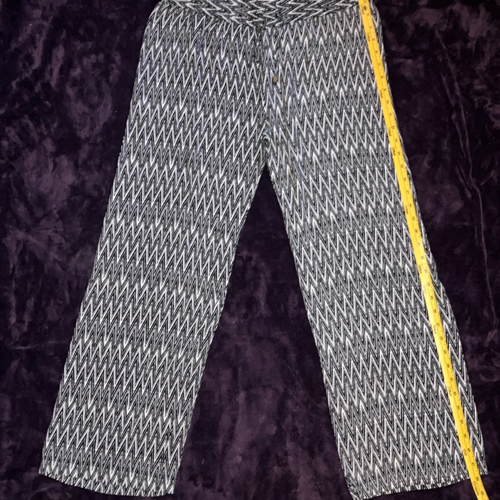 Black and White Wide Leg Pants